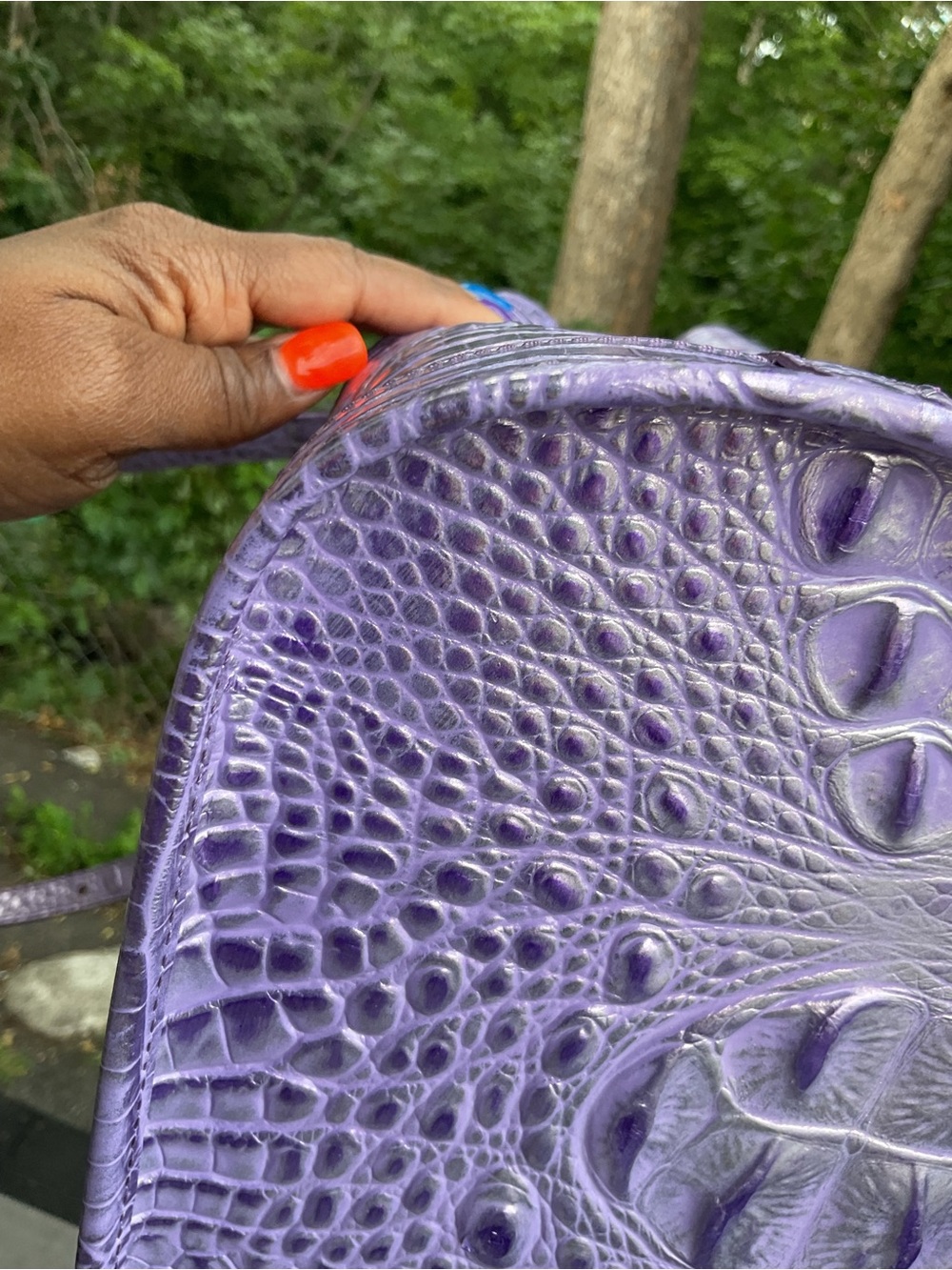 Brahmin Fiora SAMPLE Sheer Lavender Genuine Leather Shoulder Bag NWT - Picture 7 of 17